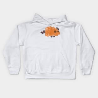 Crayon drawing of a mouse Kids Hoodie